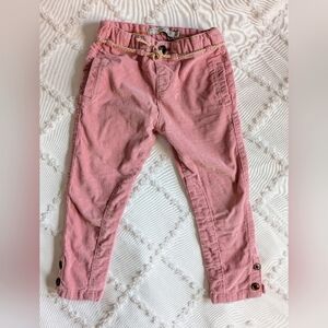 Zara Girl's Pink Corduroy Pants size 2-3